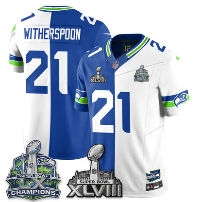 Seattle Seahawks S.Bowl Champs Split Edition Vapor Jersey - Stitch