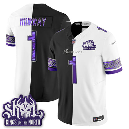 Minnesota Vikings Warrior Split Edition Vapor Jersey - Stitched-NQD