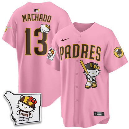 San Diego Padres x Meow KT Pink Edition Vapor Jersey - Stitched