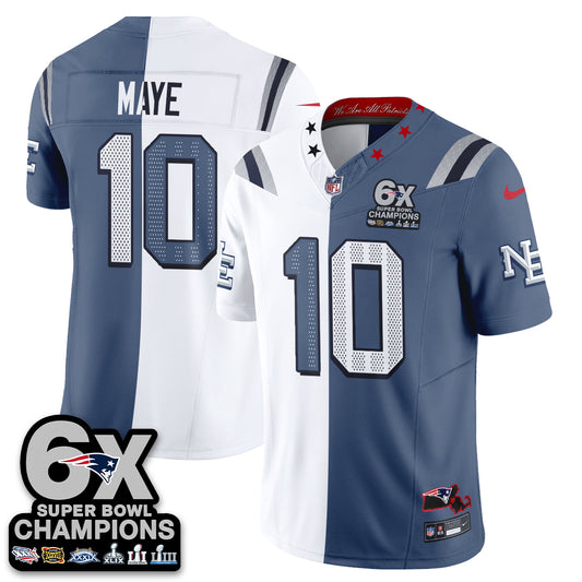 New England Patriots Rivalries Split Edition Vapor Jersey - Stitched-NQD