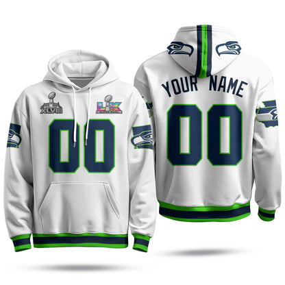 Seattle Seahawks S.Bowl Champs Custom Hoodie - Stitched