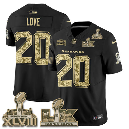 Seattle Seahawks 2026 Salute to Service V2 Vapor Jersey - Stitched