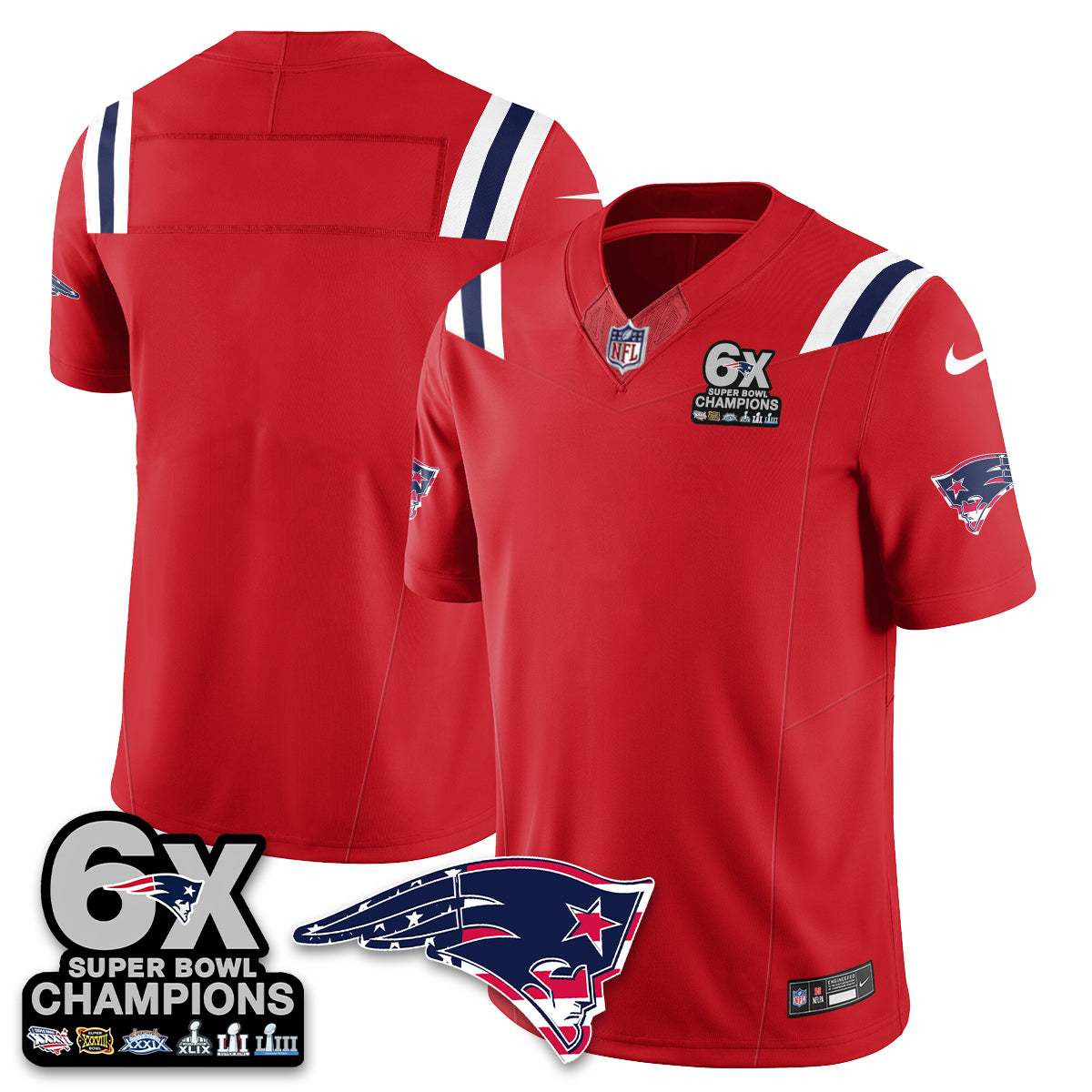 New England Patriots America Edition Vapor Jersey V2- Stitched