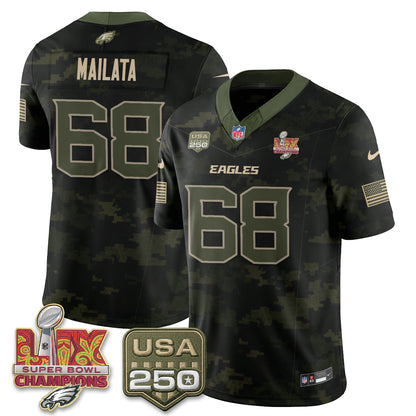 Philadelphia Eagles Salute to Service Vapor Jersey - Stitched