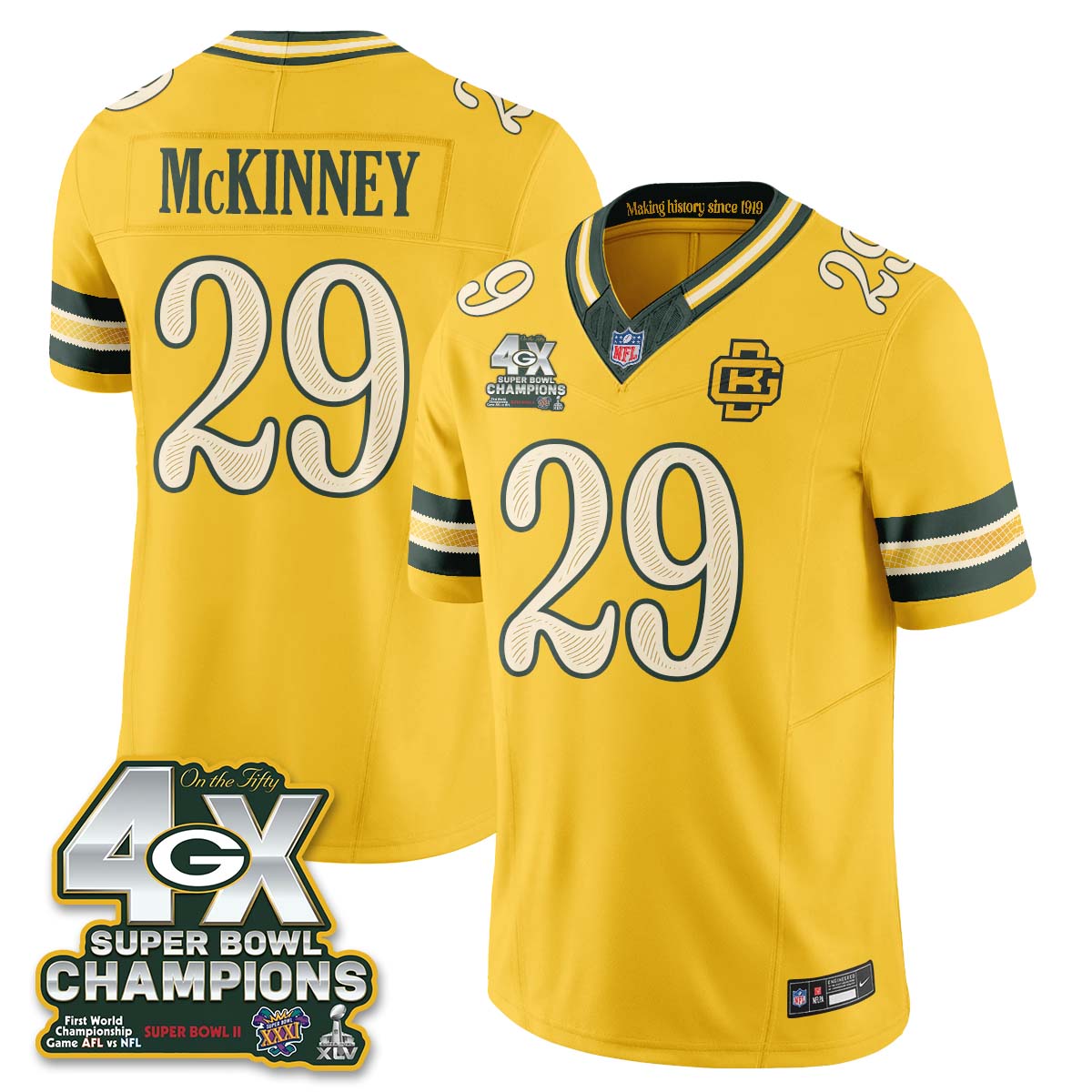 Green Bay Packers 2026 Rivalries 4X Champs Vapor Jersey - Stitched