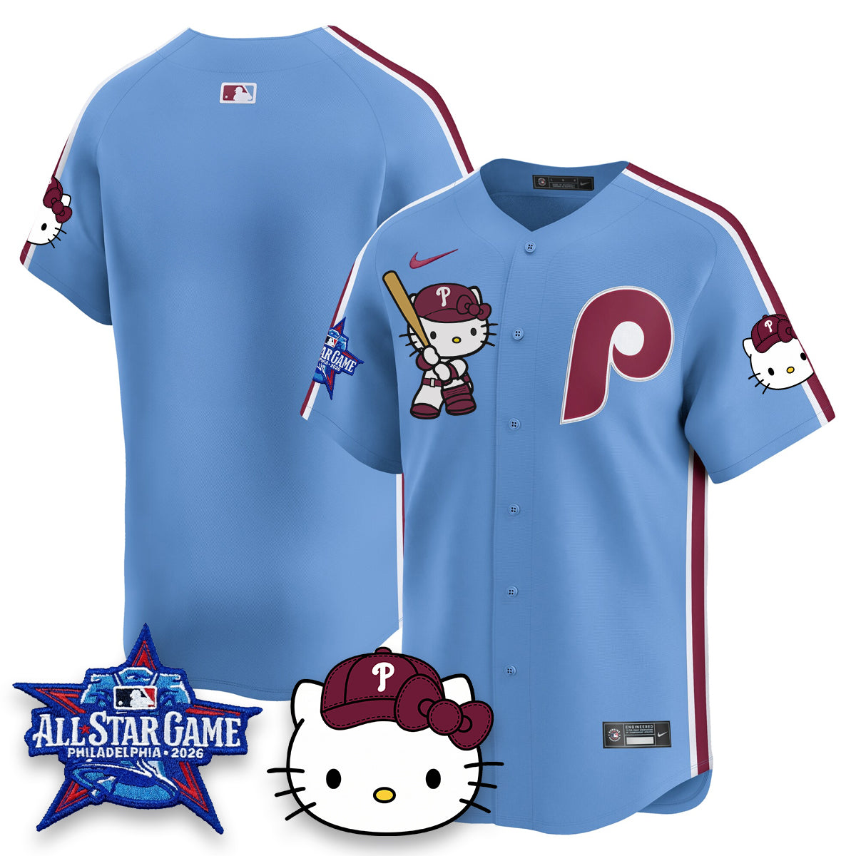 PHI x Meow Kitty Vapor Limited Blue Jersey- Stitched