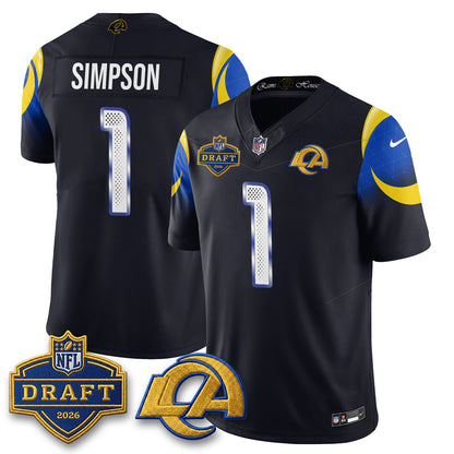 Los Angeles Rams 2026 NFL Draft Jersey - All Stitched