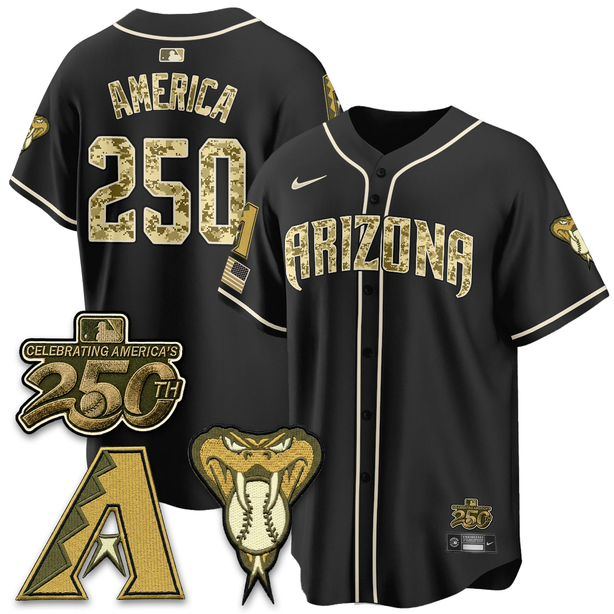 Arizona Diamondbacks Salute to Service 2026 Vapor Premier Limited Jersey - All Stitched
