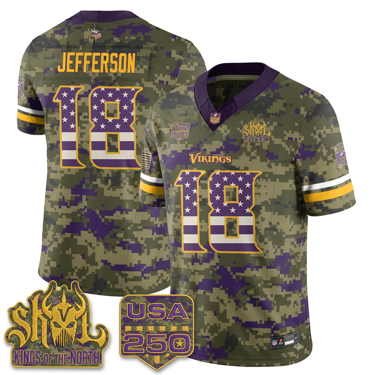 Minnesota Vikings 2026 Salute to Service Edition Vapor Jersey - Stitched