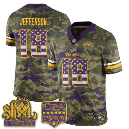 Minnesota Vikings 2026 Salute to Service Edition Vapor Jersey - Stitched