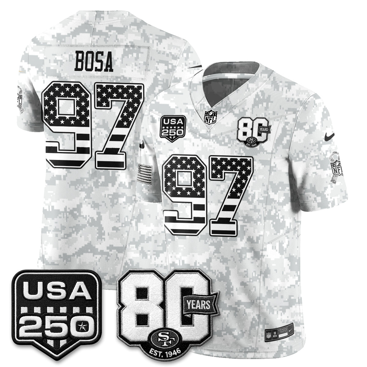 San Francisco 49ers 2026 Salute to Service Edition Vapor Jersey - Stitched-NQD