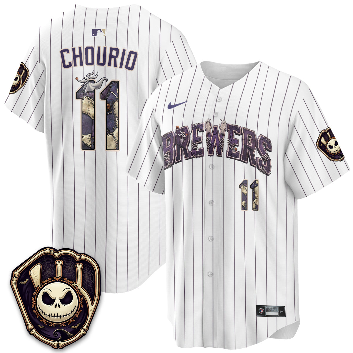 Milwaukee Brewers Nightmare Edition Vapor Jersey - Printed