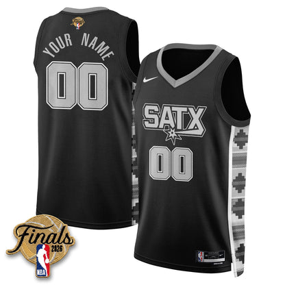 San Antonio Spurs 2026 NBA Western Conference Champions Vapor Custom Jersey V2- Stitched