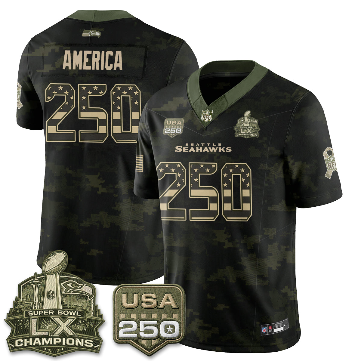 Seattle Seahawks 2026 Salute to Service Edition Vapor Jersey - Stitched-NQD