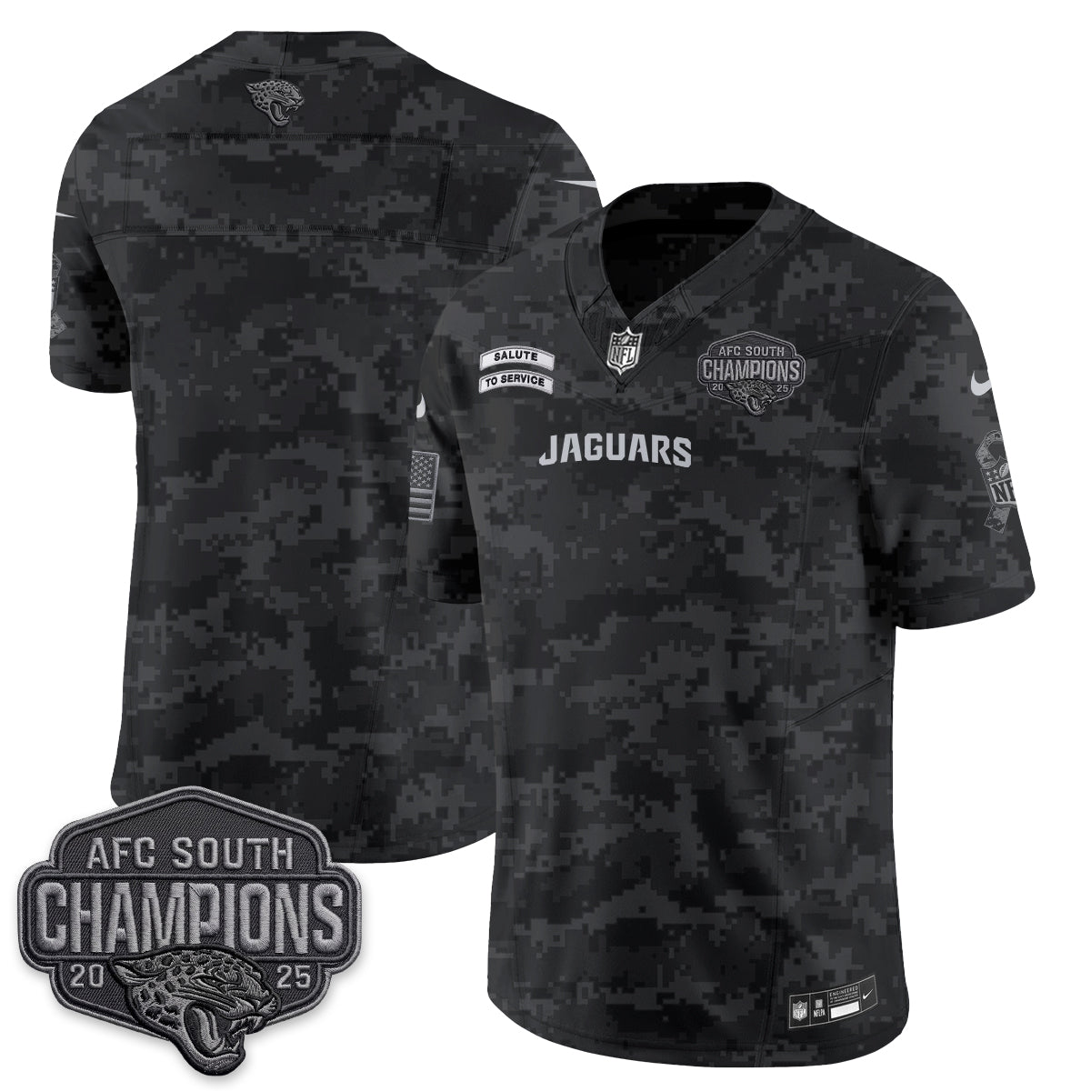 Jacksonville Jaguars 2026 Salute to Service V2 Vapor Jersey - Stitched