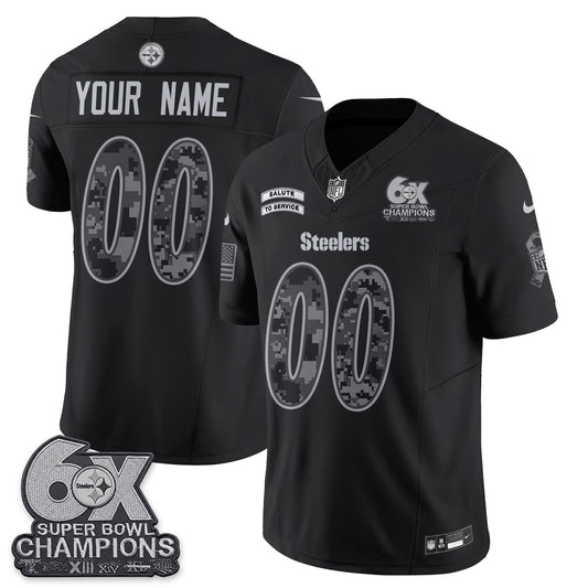 Pittsburgh Steelers 2026 Salute to Service Edition Vapor Custom Jersey V3- Stitched-NQD