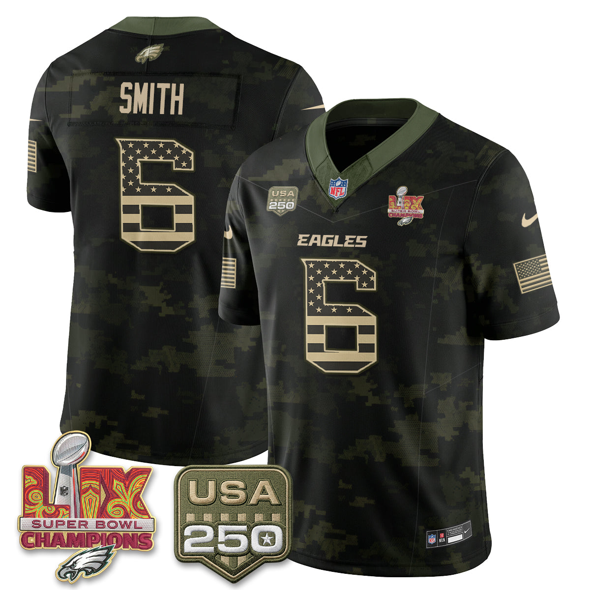 Philadelphia Eagles Salute to Service Vapor Jersey - Stitched
