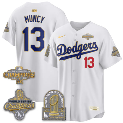 Los Angeles Dodgers 2026 NL West Champs Gold Vapor Jersey- Stitched