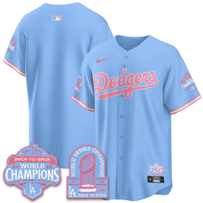 Los Angeles Dodgers x Bubblegum Vapor Jersey - Stitched
