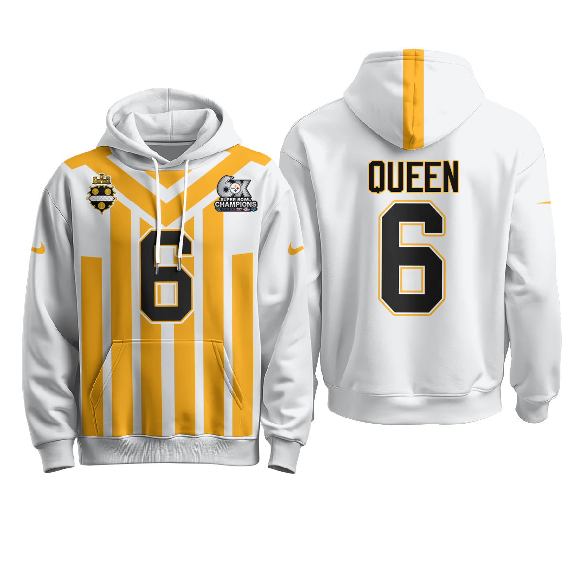 Pittsburgh Steelers 6X Champs Rivalries Fleece Hoodie - Printed