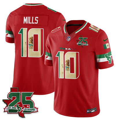 Houston Texans 25 Seasons Mexico Style Vapor Jersey - Stitched