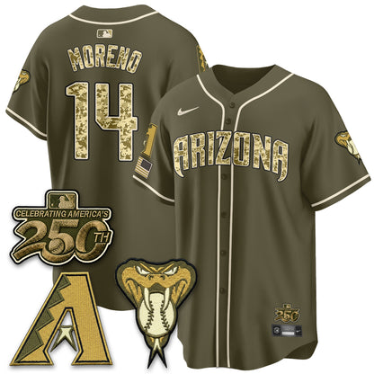 Arizona Diamondbacks Salute to Service 2026 Vapor Premier Limited Jersey - All Stitched