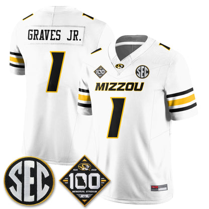 Missouri Tigers 100th Anniversary of Memorial Stadium Vapor Jersey - Stitched