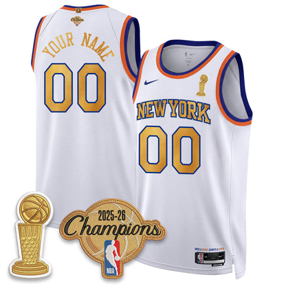 New York Knicks Champions Night Custom Vapor Jersey - Stitched