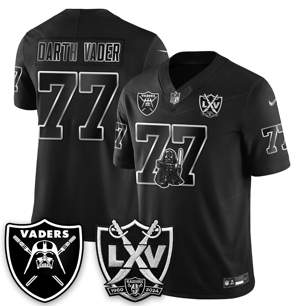 Las Vegas Raiders x Dark Lord Edition Vapor Jersey - Stitched