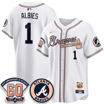 Atlanta Braves 60th Anniversary Peach Edition Vapor Premier Limited Jersey - All Stitched (1)