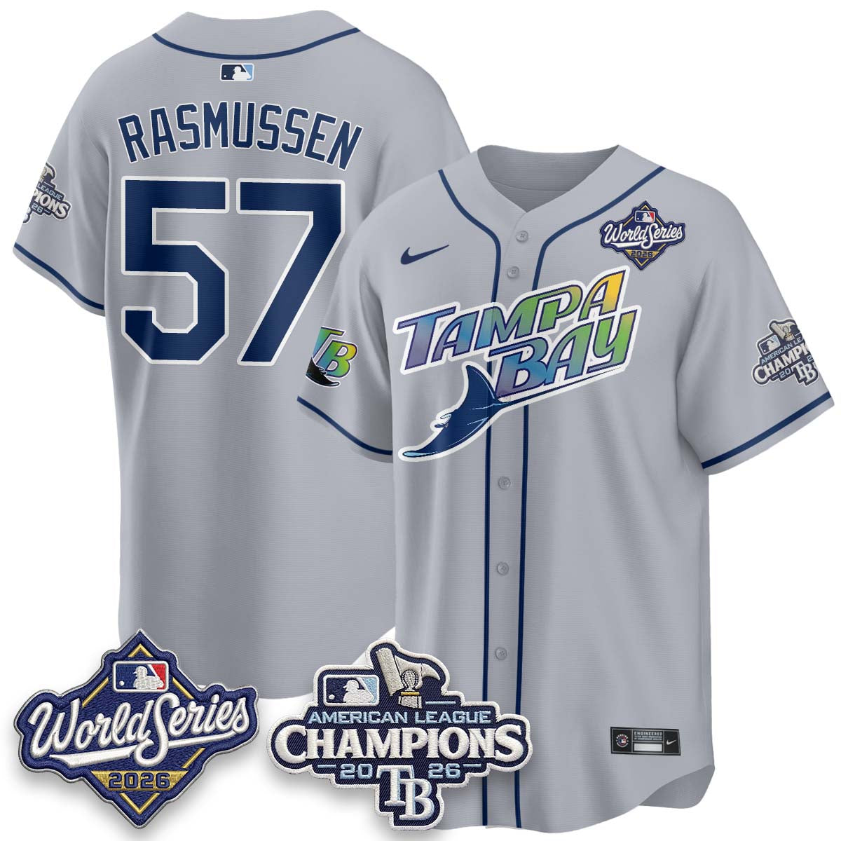 TB - 2026 AL Champions Vapor Jersey - Stitched - NQD (city)