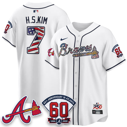 Atlanta Braves 2026 Independence Day USA Vapor Limited Jersey - Stitched