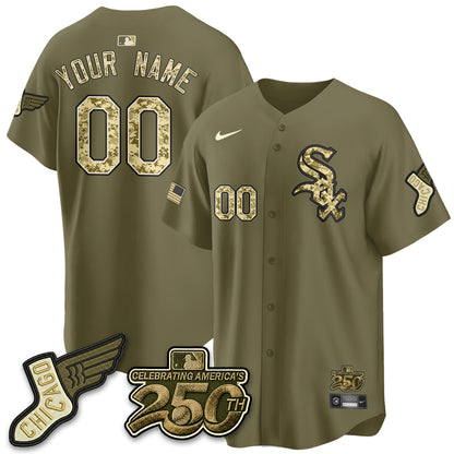 Chicago White Sox Armed Force Day 2026 Vapor Limited Custom Jersey - Stitched