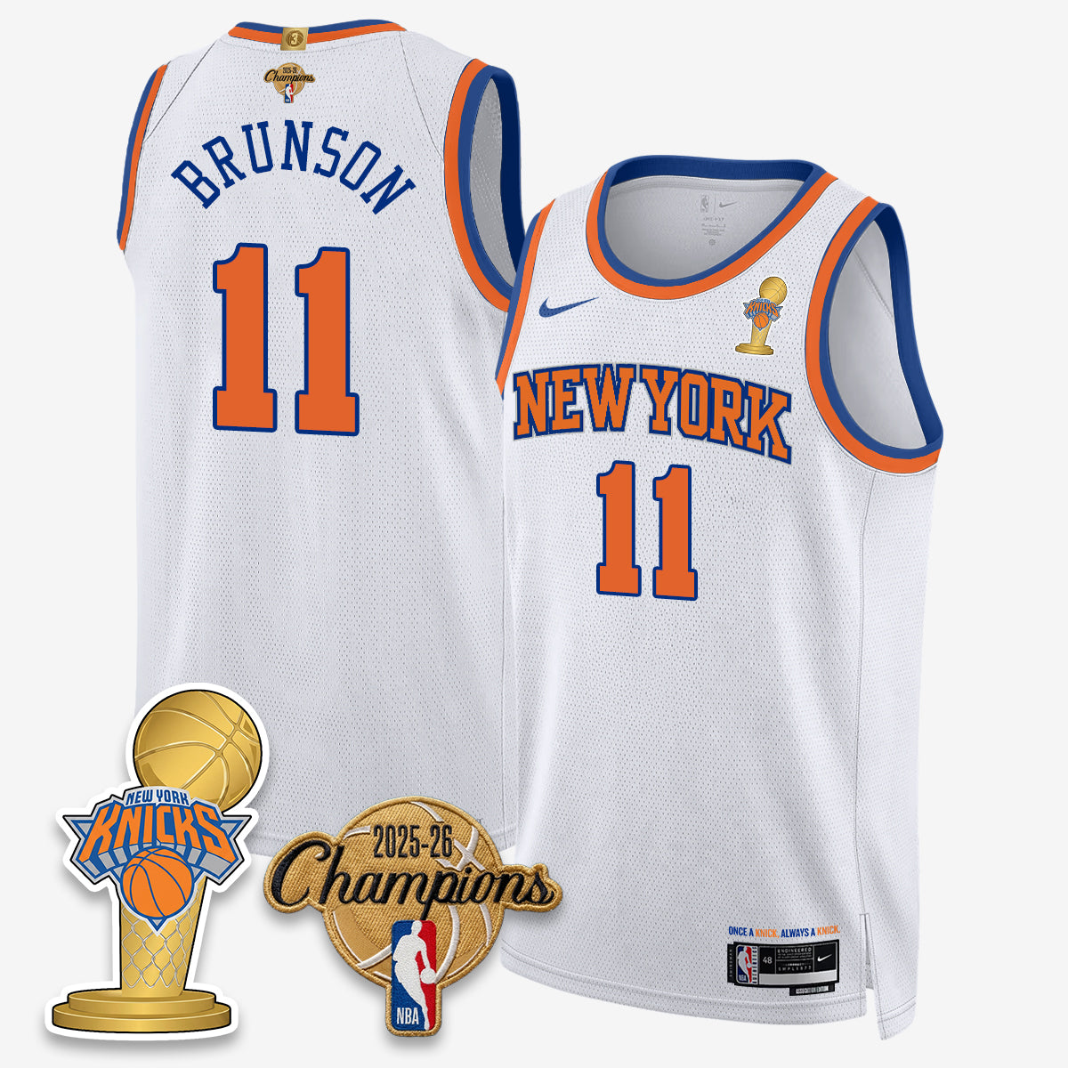 New York Knicks 2026 Basketball Champions Vapor Jersey - Stitched