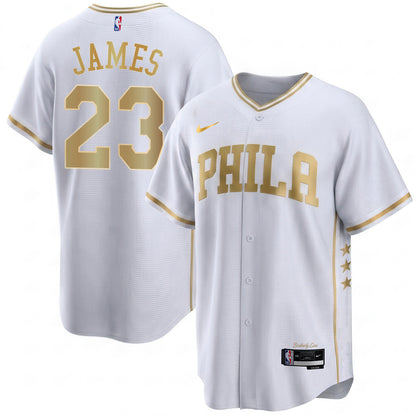 Philadelphia 76ers LeBron James #23 Vapor Baseball Jersey - Stitched