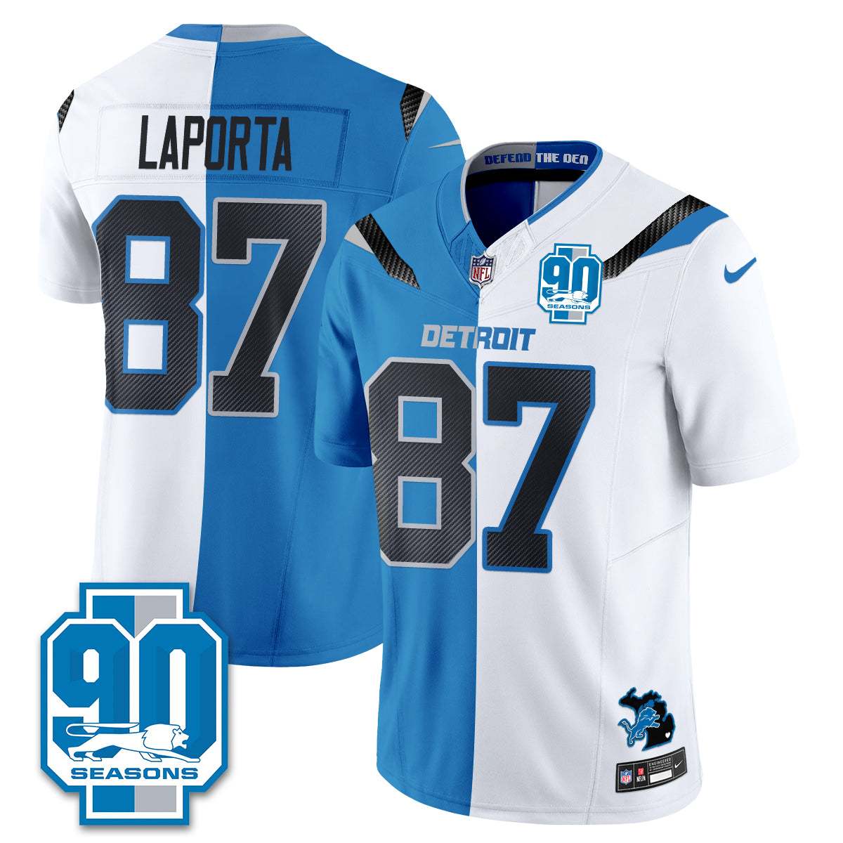 Detroit Lions Rivalries Split Edition Vapor Jersey - Stitched