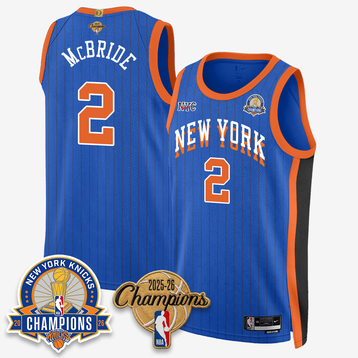 New York Knicks 2026 Basketball Champions Gold Edition Vapor Jersey- Stitched