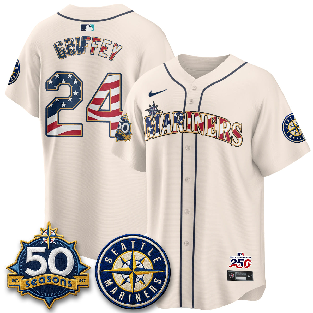 Seattle Mariners Americana 2026 Vapor Limited Jersey - Stitched