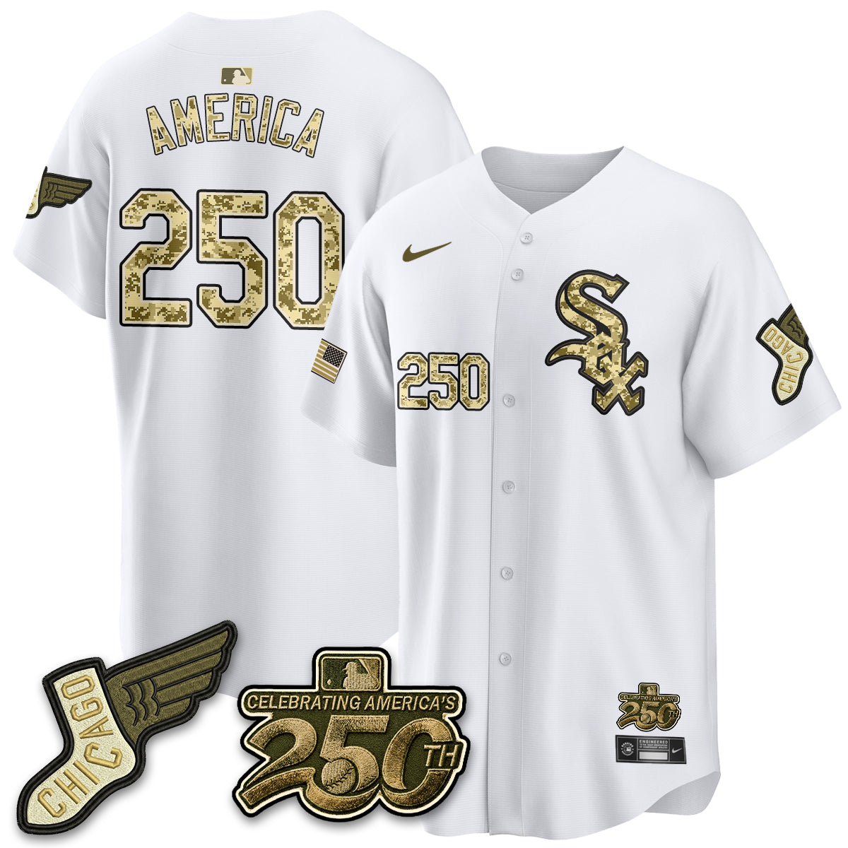 Chicago White Sox Armed Force Day 2026 Vapor Limited Jersey - Stitched