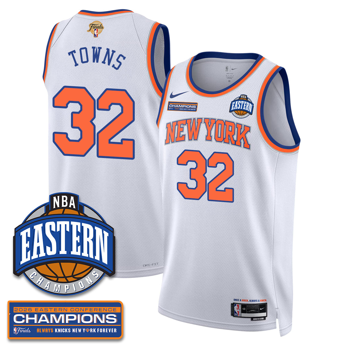 New York Knicks 2026 NBA Eastern Conference Champions City Jersey - Stitched