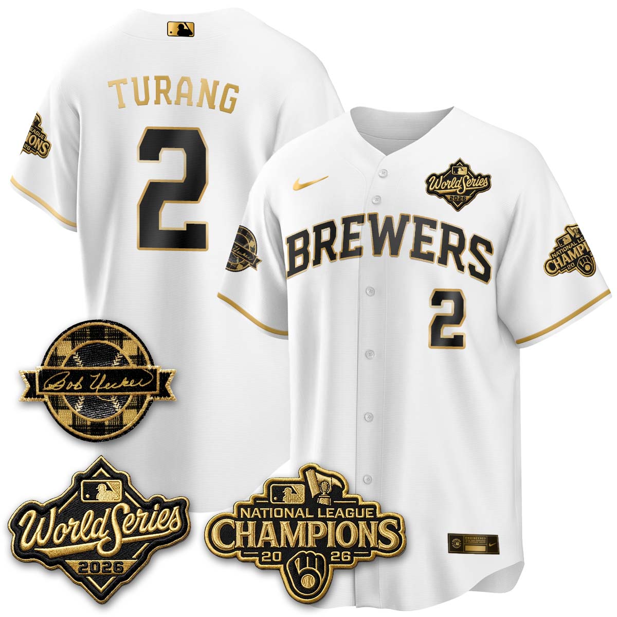 MIL 2026 NL Champions - Uecker Patch Vapor Jersey - Stitched -NQD (TT)