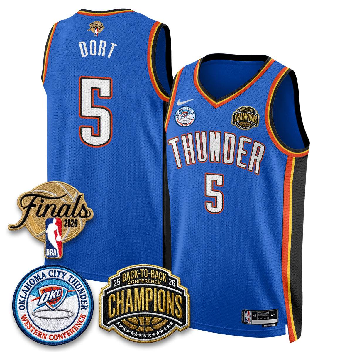Oklahoma City Thunder 2026 NBA Western Conference Champions Vapor Jersey - Stitched
