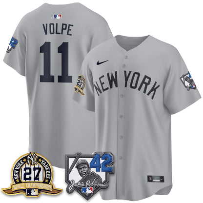 NYY 2026 Jackie Robinson Day Vapor Limited Jersey - Stitched