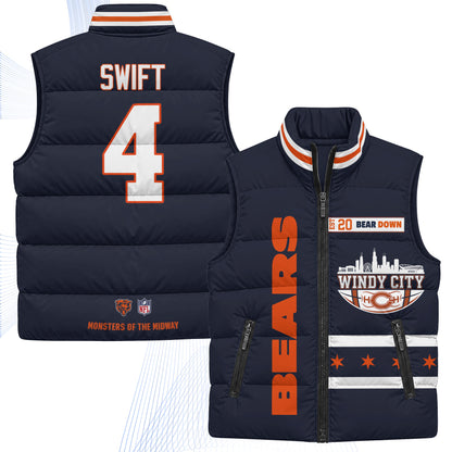 Chicago Bears "Windy City" Puffer Vest - Printed