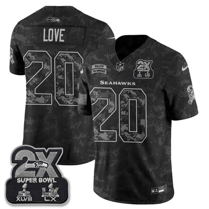 Seattle Seahawks 2026 Salute to Service Vapor Jersey - Stitched