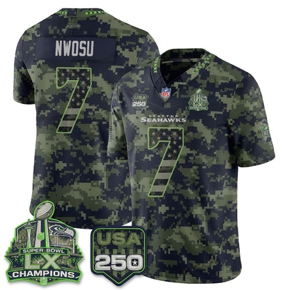 Seattle Seahawks 2026 Salute to Service Edition Vapor Jersey - Stitched-NQD