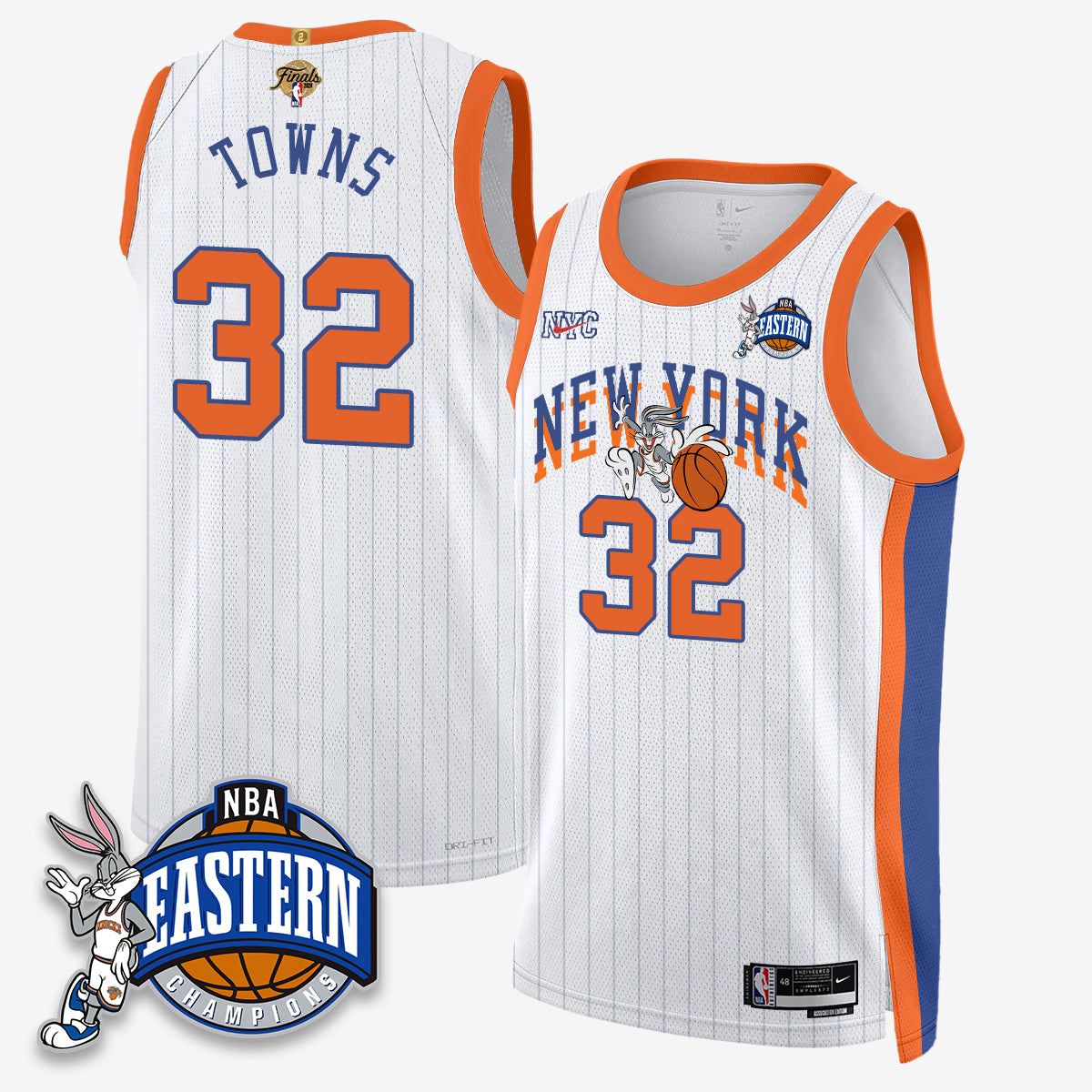 New York Knicks 2026 NBA Finals x Bunny Vapor Jersey - Stitched