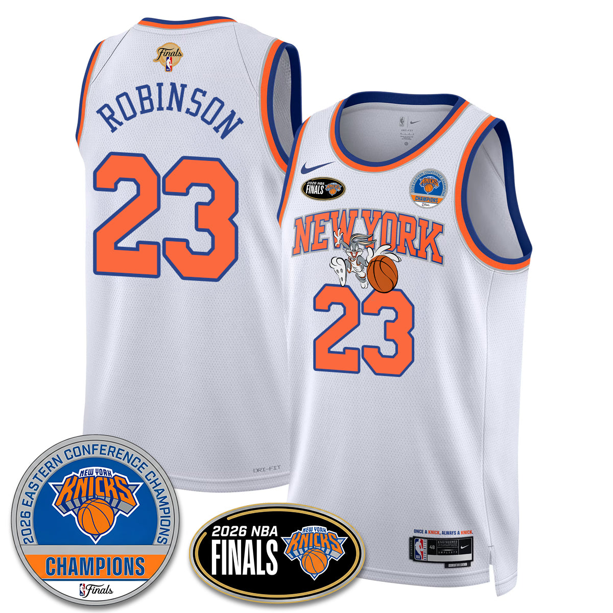 New York Knicks 2026 NBA Eastern Conference Champions x Bunny Vapor Jersey - Stitched