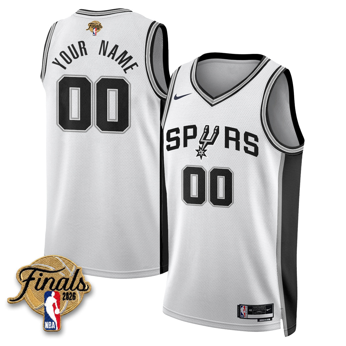 San Antonio Spurs 2026 NBA Western Conference Champions Vapor Custom Jersey V2- Stitched