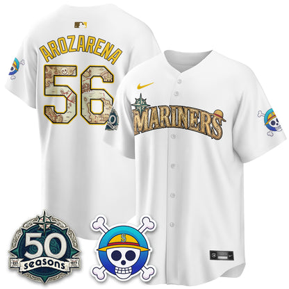 Seattle Mariners OP Japanese Cartoon Vapor Limited Jersey - Printed